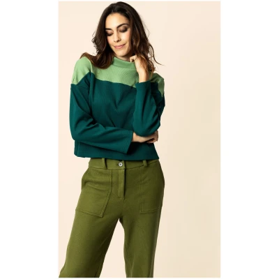 M.R BRAVO Damen vegan Amazon Pullover Grün