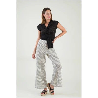 M.R BRAVO Damen vegan Greta Palazzo Schwarz