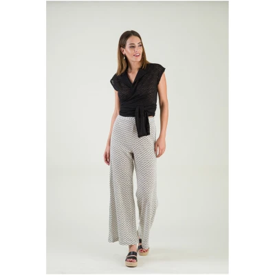 M.R BRAVO Damen vegan Greta Palazzo Schwarz