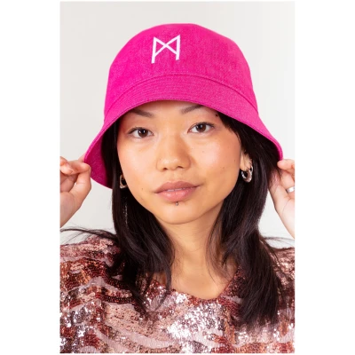 MAHLA Damen vegan Bucket Hat Logo Rosa