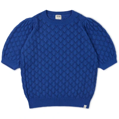 MATONA Damen vegan Pullover Gestrickt Kobaltblau