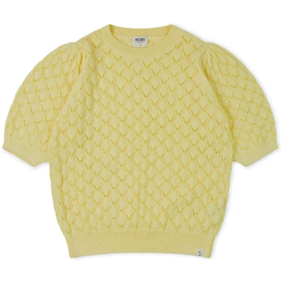 MATONA Damen vegan Pullover Gestrickt Narzissengelb