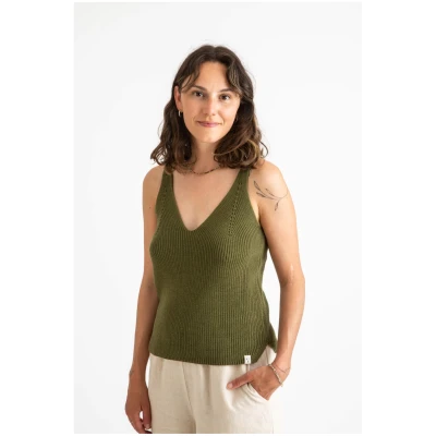 MATONA Damen vegan Strick Tank Bancha Grün