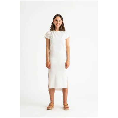 MATONA Damen vegan Tee Dress Chalk
