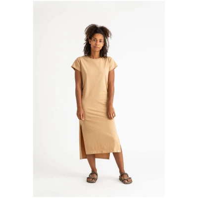 MATONA Damen vegan Tee Kleid Camel
