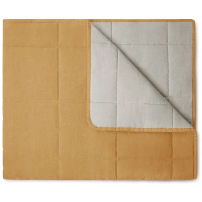 MATONA unisex vegan Steppdecke Creme & Gelb