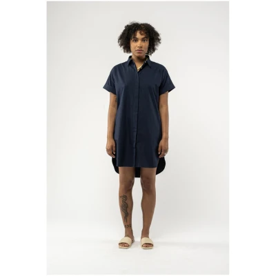 MELA Damen vegan Hemdkleid Amoli Navy