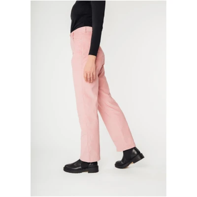 MELA Damen vegan Hose Oorja High Waist Corduroy Rose