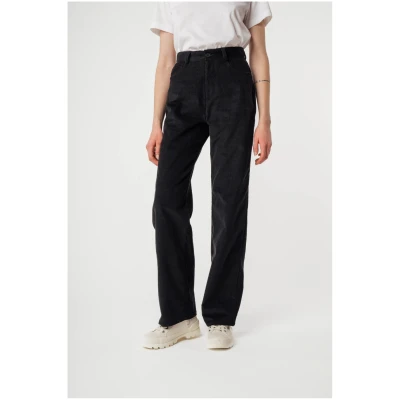 MELA Damen vegan Hose Oorja High Waist Corduroy Schwarz