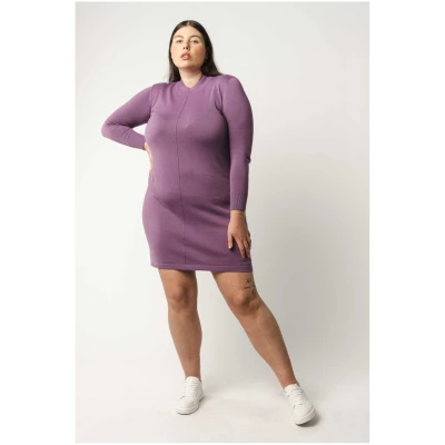 MELA Damen vegan Kleid Harleen Flieder