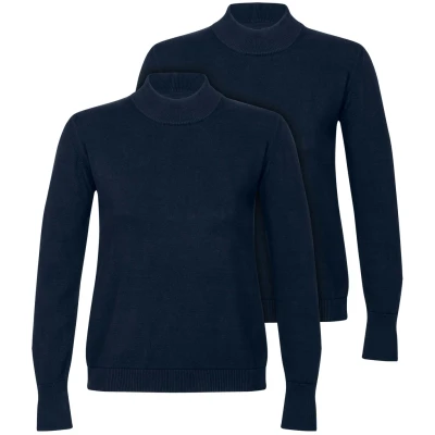 MELA Damen vegan Multipack Feinstrick-Pullover Sada Navy