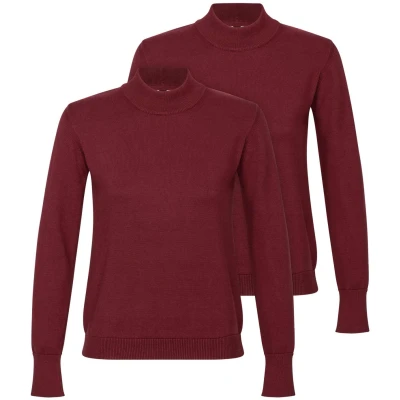 MELA Damen vegan Multipack Feinstrick-Pullover Sada Rot