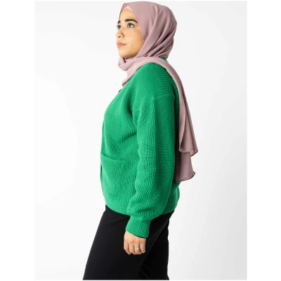 MELA Damen vegan Strickjacke Artha Grün