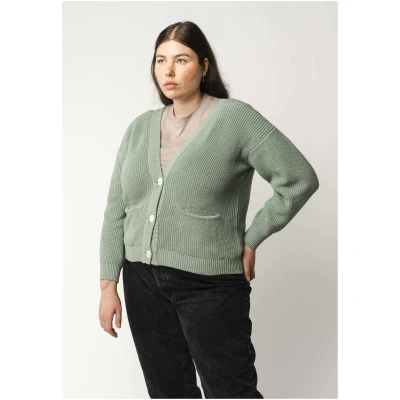 MELA Damen vegan Strickjacke Artha Mint