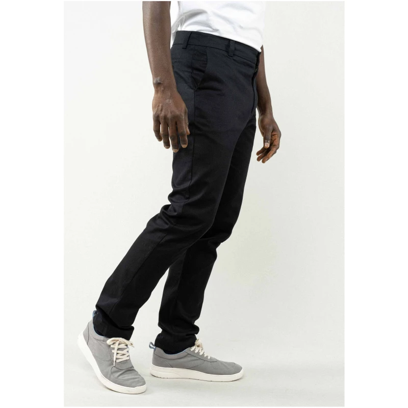 MELA Herren vegan Chinos Pooja Regular Fit Schwarz