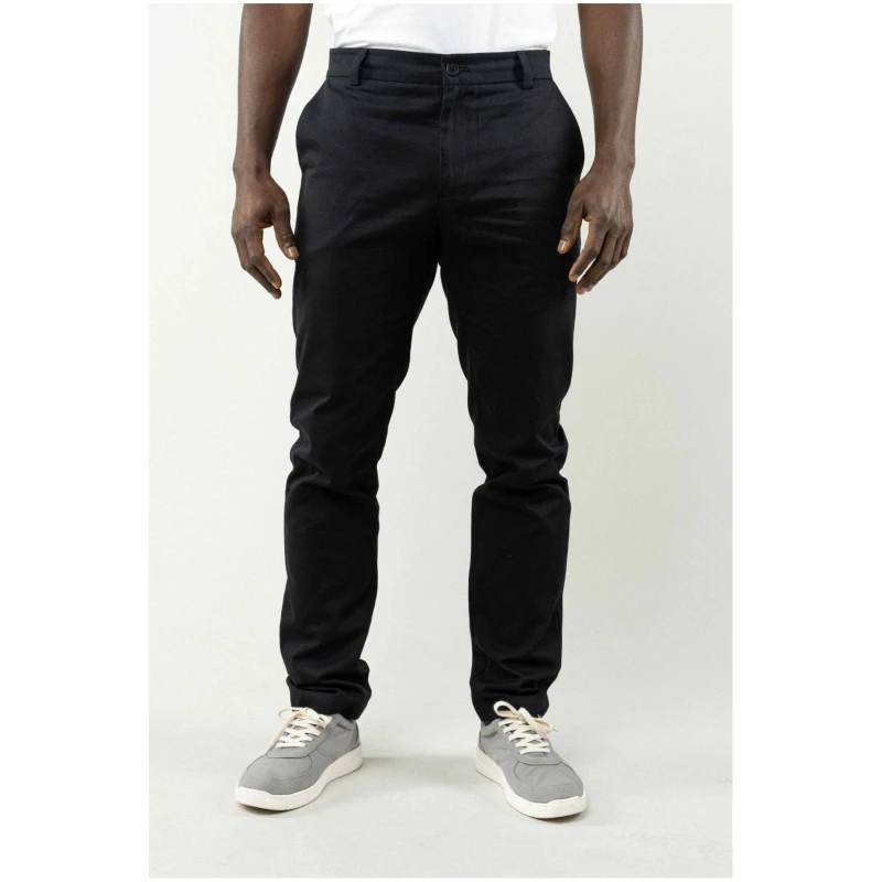 MELA Herren vegan Chinos Pooja Regular Fit Schwarz