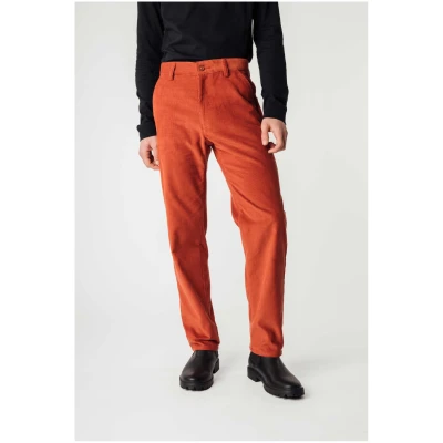 MELA Herren vegan Hose Jivin Corduroy Ziegelrot