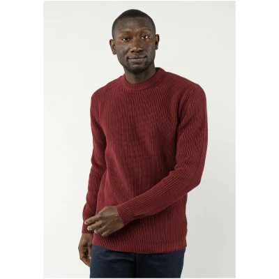 MELA Herren vegan Multipack Strickpullover Ravi Dunkelrot Grün