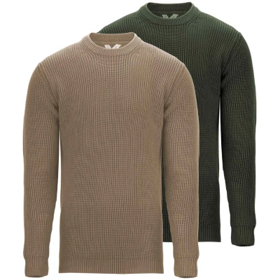 MELA Herren vegan Multipack Strickpullover Ravi Grün Beige