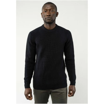 MELA Herren vegan Multipack Strickpullover Ravi Schwarz Blau