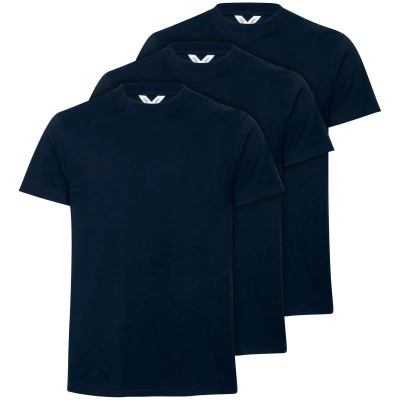 MELA Herren vegan T-Shirt Avan 3er-Pack Navy