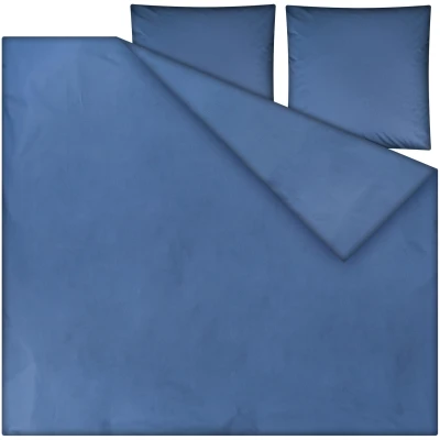 MELA unisex vegan Bettwäscheset Majuli Perkal Blau