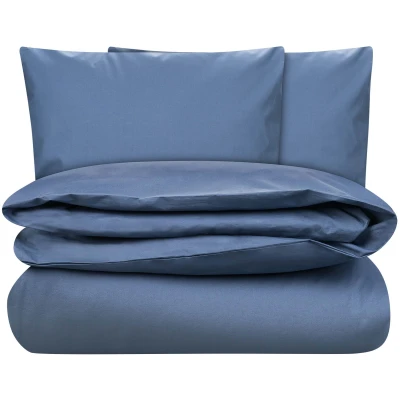 MELA unisex vegan Bettwäscheset Majuli Perkal Blau