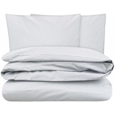 MELA unisex vegan Bettwäscheset Majuli Perkal Streifen Blau