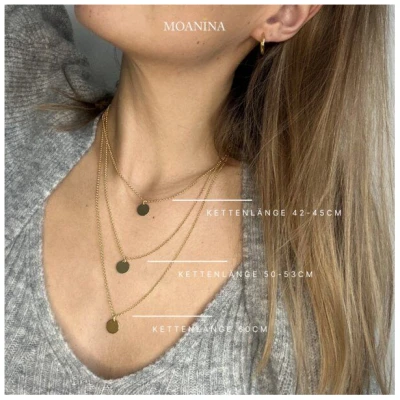 MOANINA Kette Bali Lotusblüte - 925 Silber/18k Gold Vermeil - 3 Längen