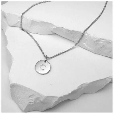 MOANINA Kette Buchstabe Initialen 925 Silber - 3 Längen