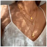 MOANINA Kette Coin Aya - 925 Silber/18k Gold Vermeil - 3 Längen