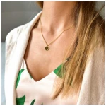 MOANINA Kette Coin Felicia - 925 Silber/18k Gold Vermeil - 3 Längen