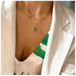 MOANINA Kette Coin Felicia - 925 Silber/18k Gold Vermeil - 3 Längen