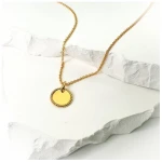 MOANINA Kette Coin Felicia - 925 Silber/18k Gold Vermeil - 3 Längen