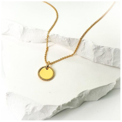 MOANINA Kette Coin Felicia - 925 Silber/18k Gold Vermeil - 3 Längen