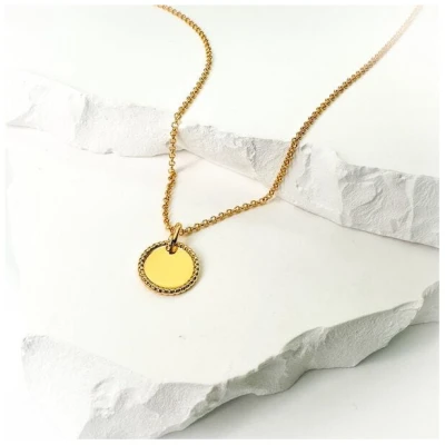 MOANINA Kette Coin Felicia - 925 Silber/18k Gold Vermeil - 3 Längen