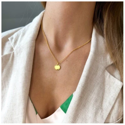MOANINA Kette Coin Felicia - 925 Silber/18k Gold Vermeil - 3 Längen