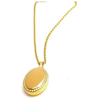 MOANINA Kette Medaillon Sara - 925 Silber/18k Gold Vermeil - 3 Längen