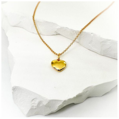 MOANINA Kette My Love Herz - 925 Silber/18k Gold Vermeil - 3 Längen