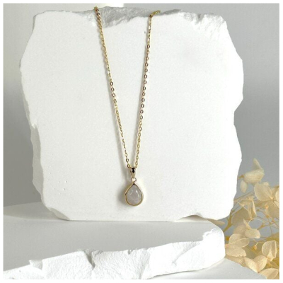 MOANINA Kette Nola Mondstein · 8k Echtgold