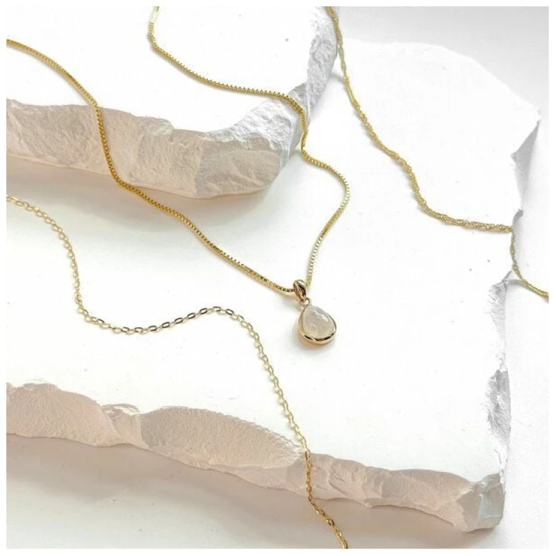 MOANINA Kette Nola Mondstein · 8k Echtgold