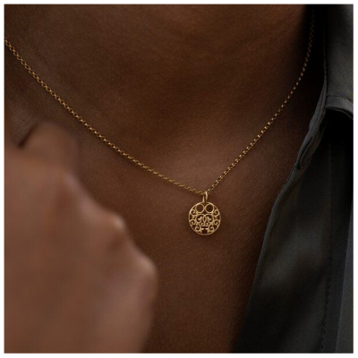 MOANINA Kette Rome Ornament - 925 Silber/18k Gold Vermeil - 3 Längen