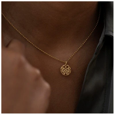 MOANINA Kette Rome Ornament - 925 Silber/18k Gold Vermeil - 3 Längen