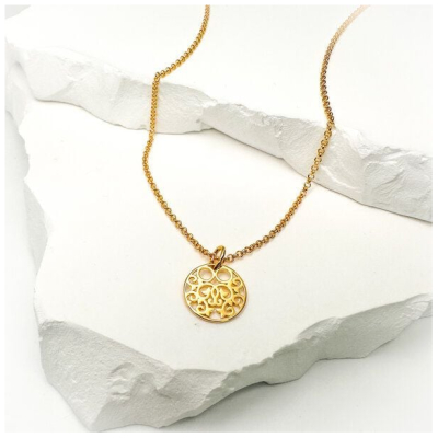 MOANINA Kette Rome Ornament - 925 Silber/18k Gold Vermeil - 3 Längen