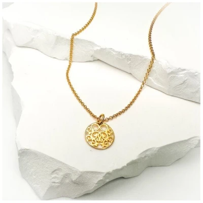 MOANINA Kette Rome Ornament - 925 Silber/18k Gold Vermeil - 3 Längen
