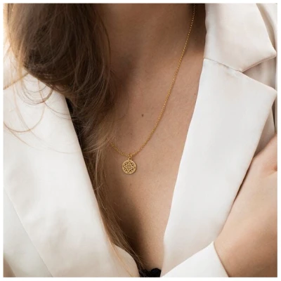 MOANINA Kette Sevilla Ornament - 925 Silber/18k Gold Vermeil - 3 Längen