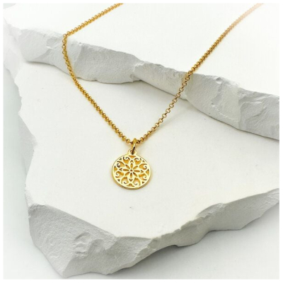 MOANINA Kette Sevilla Ornament - 925 Silber/18k Gold Vermeil - 3 Längen