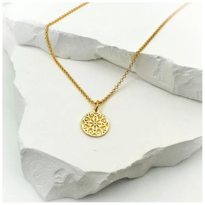 MOANINA Kette Sevilla Ornament - 925 Silber/18k Gold Vermeil - 3 Längen
