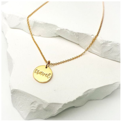 MOANINA Kette Travel Coin - 925 Silber/18k Gold Vermeil - 3 Längen