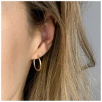 MOANINA Ohrringe Bari Hoops - 375 Massivgold